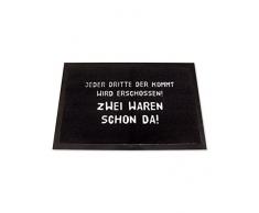 KULTFAKTOR - Fußmatte mit Jeder Dritte... Motiv, 60x40 cm