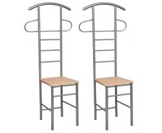 vidaXL 2x Herren Diener Stuhl Kleiderständer Stummer Buche Stühle Kleiderablage