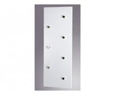 HAKU Möbel 42390 Wandgarderobe 80 x 5,5 x 30 cm, weiß / chrom / nickel