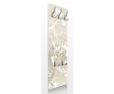 Apalis 67545 Wandgarderobe Perlmutt Ornament Design | Design Garderobe Garderobenpaneel Kleiderhaken Flurgarderobe Hakenleiste Holz Standgarderobe Hängegarderobe | 139x46cm