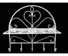 GARDEROBE Schmiedeeisen ABLAGE EISEN HANDTUCHHALTER WEIß Klappgarderobe