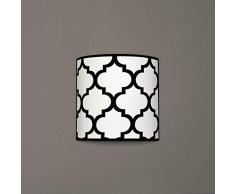 Wandleuchte 60er Flurlampe Weiß Schwarz Ø25,5cm tolles Muster Retro Lampe