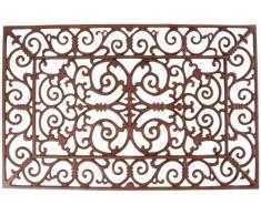 Esschert Design Schmutzfangmatte, Fußmatte in antik aus Gusseisen, rechteckig, ca. 72 cm x 46 cm