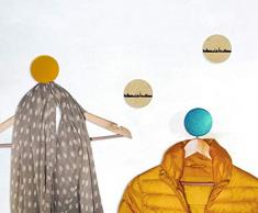 PARIS Wandhaken-Set, Garderoben Knöpfe, Paris Holz-Kleiderhaken, Paris Skyline Garderobe Eingangsbereich, Geschenk neue Wohnung, Paris Fans