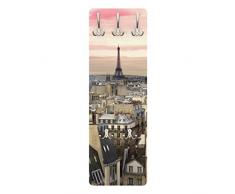 Apalis 79285 Wandgarderobe Paris hautnah | Design Garderobe Garderobenpaneel Kleiderhaken Flurgarderobe Hakenleiste Holz Standgarderobe Hängegarderobe | 139x46cm