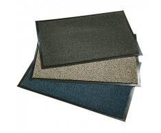 axentia 116919 FuÃmatte für die Haustür Innen und AuÃen, Schmutzfangmatte, Plastik, anthrazit / beige / blau, 60 x 90 x 0,7 cm