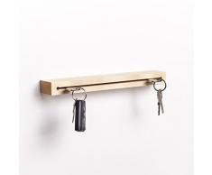 WOODS Schlüsselbrett Holz in 30cm – viele Varianten/Holzarten (in Bayern handgefertigt) Schlüsselhalter Ahorn/Moderne Schlüsselleiste ALS Board Schlüssel-Aufhänger/Ahornholz