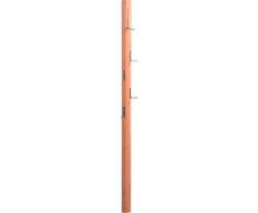 HomeTrends4You 736817 Garderobe / Wandgarderobe mit Klapphaken Palo, Echtholz Kernbuche massiv geölt, 185x8x4cm