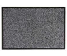 andiamo Schmutzfangmatte Fußabtreter Türmatte Fußmatte Sauberlaufmatte Schmutzabstreifer Türvorleger – Eingangsbereich In/Outdoor – rutschhemmend waschbar grau Polypropylen– 80x120 cm – 5 mm Höhe