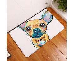 Nunbee Designer Fußmatte Anti Rutsch Unterlage Wasseraufnahme Teppich Praktische Schmutzfangmatte Haustür Flur Innenbereich Aussen Lustig Waschbar Weihnachten Katze, Hund 10 50 * 80cm