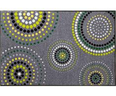 Erwin Müller Fußmatte - rutschfest - Schmutzfangmatte - robust - pflegeleicht - für Innen und Außen - für Fußbodenheizung geeignet - grau - grün - Größe 75x120 cm