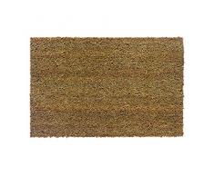 Carpido rutschfeste Kokosmatte Keira - antibakterielle Fussmatte für den überdachten Außenbereich - nachhaltige Naturfaser - 100% Kokos - 40 x 60 cm - Natur
