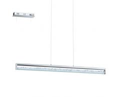 EGLO LED Kristall Pendellampe Cardito 1, 1 flammige Pendelleuchte, Hängeleuchte aus Aluminium, Stahl, Farbe: chrom, Glas: Kristalle klar, touch dimmbar, Weißtöne einstellbar