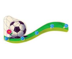 Hess Holzspielzeug 30300 - Garderobe Fußball aus Holz, ca. 35 x 17 cm