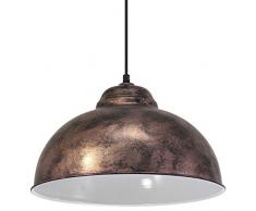 EGLO 49248 Hängeleuchte Truro Stahl Durchmesser 37 cm E27 Vintage, kupferfarben-antik