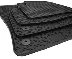 kfzpremiumteile24 Gummimatten Premium Qualität Fußmatten Gummi schwarz 4-teilig