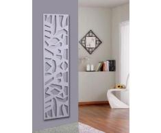 Wandgarderobe/Garderobe, Design Mosaik, 140x40x2 cm, weiß (Marke: Szagato, Made in Germany) (Kleiderständer Garderobenständer Wandpaneel Wanddeko Kleiderhaken Flurgarderobe)
