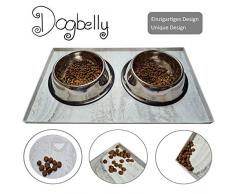 Dogbelly®‎ 50 x 30 cm rutschfeste Napfunterlage Unikat für Katze oder Hund, Fressnapfunterlage, hoher Rand, Für Schuhmatte u. Unterlage