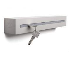 Buchenbusch urban design Schlüsselbrett aus Beton – Modernes Schlüsselboard inkl. Filzeinlage in Grau – Schlüsselhalter für bis zu 10 Bunde