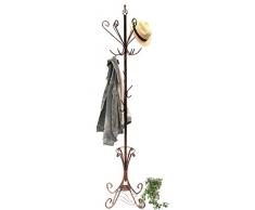 DanDiBo Kleiderständer Metall 210 cm Art.156 Garderobe Garderobenständer Antik Schirmständer Eisen Kleiderständer (Kupfer Schwarz Antik)