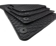 kfzpremiumteile24 Gummimatten Premium Qualität Fußmatten Gummi schwarz 4-teilig