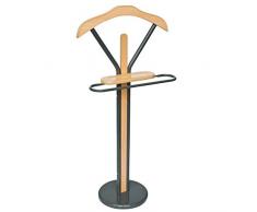 bremermann Kleiderbutler, Herrendiener, stummer Diener, Garderobe, Bügel in buche (Dunkelgrau)