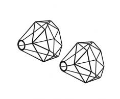 2x Vintage Käfig Draht Lampenschirm, MOTENT Retro Industrielle Metall DIY Stehlampe Pendelleuchte 8,27 Breite Halter Zubehör für Küchen Loft Flur Schlafzimmer Bar Café Laden Salon Restaurant