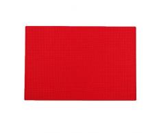 Backbayia 44 x 29,5 cm Silikonmatte Faltbares Silikonmatte Arbeitsmatte Schuhmatte für Nagelstudio (rot)