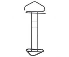 IDIMEX Herrendiener Camilo Stummer Damen Diener Kleiderbutler Kleiderständer, mit Hosenbügel, Metallrohr grau lackiert