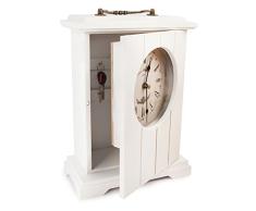 pajoma Schlüsselschrank Uhr aus Holz und Glas, inkl. echter Uhr, H 33 cm