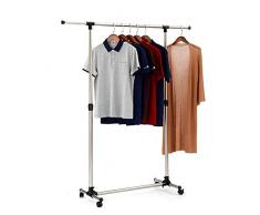 Hoodie Höhenverstellbar Kleiderstange Rollbar Ausziehbar Kleiderständer Auf Rollen Auszüge Rollgarderobe Garderobenwagen Garderobenständer