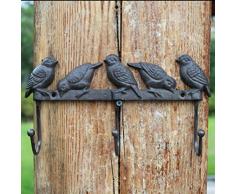 Joeesun Gusseisen fünf Vogel Haken Garten Lebensmittel europäischen Retro Schmiedeeisen Kleiderhaken Haken Garten Wandbehang liefert Haken