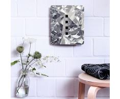 banjado - Design Edelstahl Schlüsselschrank von Burg-Wächter mit Motiv Facetten Monochrome