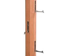 Garderobe Bodo, massive Kernbuche geölt, 5 Haken, 8 x 185 x 4 cm, Wandgarderobe, Flurgarderobe