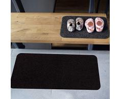 Salonloewe Fußmatte waschbar schwarz 30 x 60 cm Schmutzfangmatte