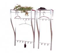 iovivo Wandgarderobe aus Stahlrohr mit Sprossenablage 66X30X110 CM