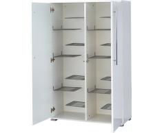 Germania 3180-84 Schuhschrank mit Metallschuhböden GW-Inside in WeiÃ, 80 x 127 x 34 cm (BxHxT)