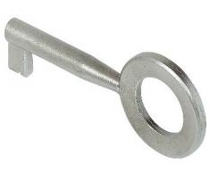 Gedotec Aufschraubschloss Schrank-Möbelschloss mit Schlüssel Drehstangen-Schloss für Kleiderschrank | Dornmaß 15 mm | Anschlag: Links | MADE IN GERMANY | 1 Stück - Riegelschloss für Möbel