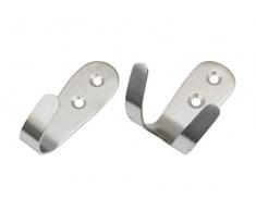 Edelstahl Garderobenhaken bis 30kg Wandhaken Lasthaken Haken Wandgarderobe (Modell: Doppel)