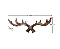 Wandgarderoben Vintage, Likeluk Geweih Wandgarderobe Kleiderhaken Garderobenhaken,49CM