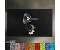 etm Hochwertige Fußmatte | schadstoffgeprüft | bewährte Eingangsmatte in Gewerbe & Haushalt | Schmutzfangmatte mit Top-Reinigungswirkung | Sauberlaufmatte waschbar & rutschfest (90x120 cm, Schwarz)