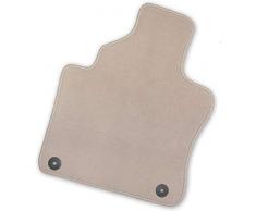 Bär-AfC FI61161 Premium Auto Fußmatten Velours Beige, Rand Kettelung Beige, Set 2-teilig, Passgenau für Modell Siehe Details