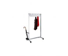 Reihengarderobenständer, HxT 1700 x 400 mm - mit Schirmhalter - Breite 1170 mm - Garderobe Garderoben-System Garderoben-Systeme Jackenständer Garderobensystem Rollgarderobe Rollgarderoben