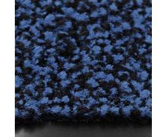 casa pura® Premium Fußmatte | Sauberlaufmatte für Eingangsbereiche | Fußabtreter mit Testnote 1,7 | Schmutzfangmatte in 8 Größen als Türvorleger innen und außen | blau - schwarz | 40x60cm