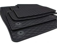 kfzpremiumteile24 Gummimatten Premium Qualität Fußmatten Gummi schwarz 4-teilig