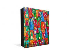 Concept Crystal Schlüsselschrank mit Magnettafel für Marker K05 Bleistift Blumen