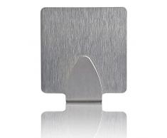 allita Handtuchhaken □ 4x Haken Selbstklebend ohne Bohren Edelstahl Rostfrei Wandhaken Handtuchhalter Garderobenhaken Klebehaken Türhaken Kleiderhaken Türgarderobe Badezimmer Bad (4er-Pack) (Quadrat)