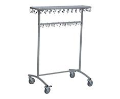 Rollgarderobe Kleiderständer, 975 x 592 x 1.215 mm, Traglast 30 kg, Grau