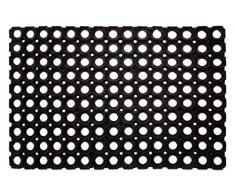 Gummi-Ringmatte/Wabenmatte offene Ringe Schmutzfangmatte antirutsch Fußabtreter Gummimatte, Weichkautschuk, schwarz, 40 x 60 cm in schwarz, Farbe:Schwarz, Größe:60 x 80 cm