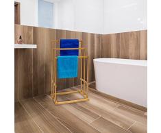 Bambus Handtuchhalter 40 x 24,5 x 82 cm Handtuchständer Handtuchstangen Badetuchhalter Stummer Diener